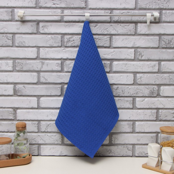 Полотенце цв. электрик 35х60 см, 100% хл., крупная вафля 220 г/м2 /4576493