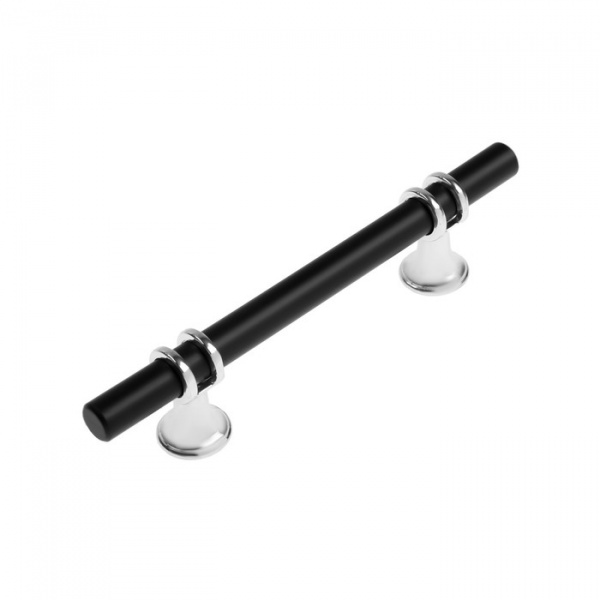 Ручка скоба CAPPIO, м/о 96 мм, d=12 mm, пластик, цвет хром/черный/9047421