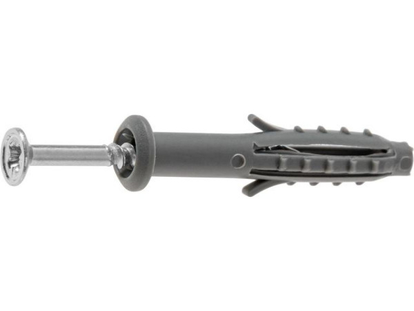 Дюбель-гвоздь с усом 6х40 мм полипропилен гриб (10 шт в зип-локе) STARFIX/38255-10