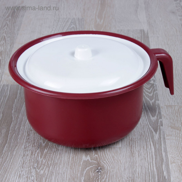 Горшок детский с крышкой,  бордовый 2393985