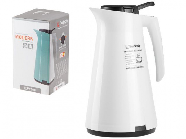 Кофейник (кофе пот) вакуумный 1л, белый  27-133100