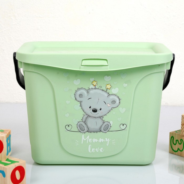 Контейнер для игрушек Mommy love (Мамми лав) 15,7 л, чайное дерево