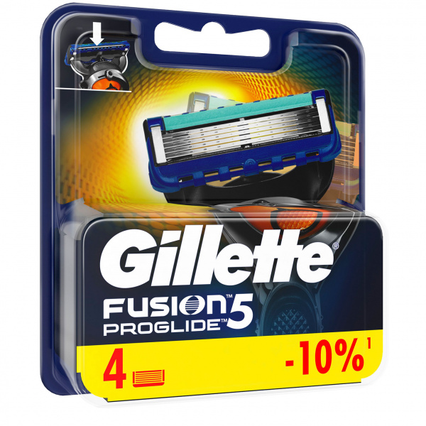 Сменные кассеты для бритья GILLETTE FUSION ProGlide Power 4шт