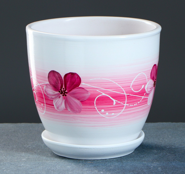 Горшок цветочный Орхидея 2,5л с подставкой МИКС /164868