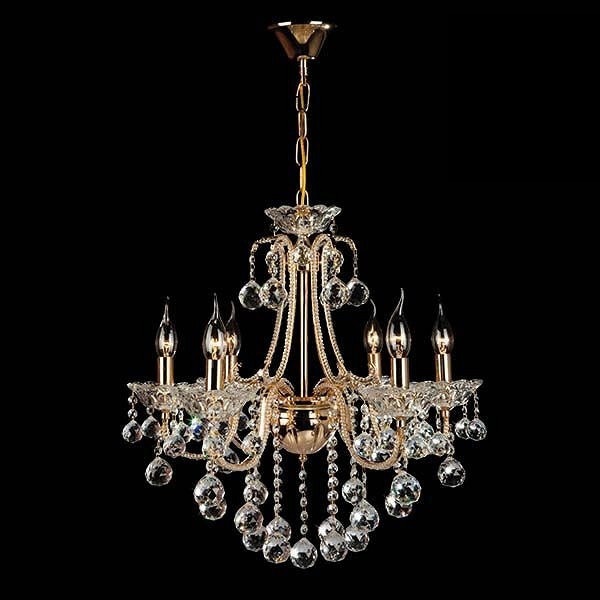 Светильник Хрусталь 10044/6 золото/прозрачный хрусталь Strotskis