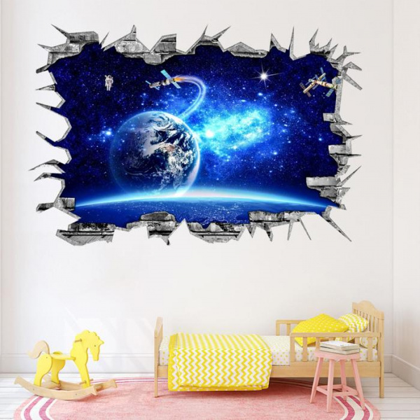 Наклейка 3Д интерьерная Космос 90*60см /6033137