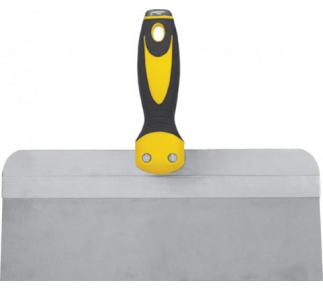 Шпатель фасадный 350 мм нерж. Профи прорез. ручка с метал.бойком /06445