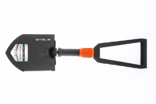 Лопата походная, 150 х 205 х 253 - 590 мм, пластик. рукоятка, складная в чехле, Stels/61462