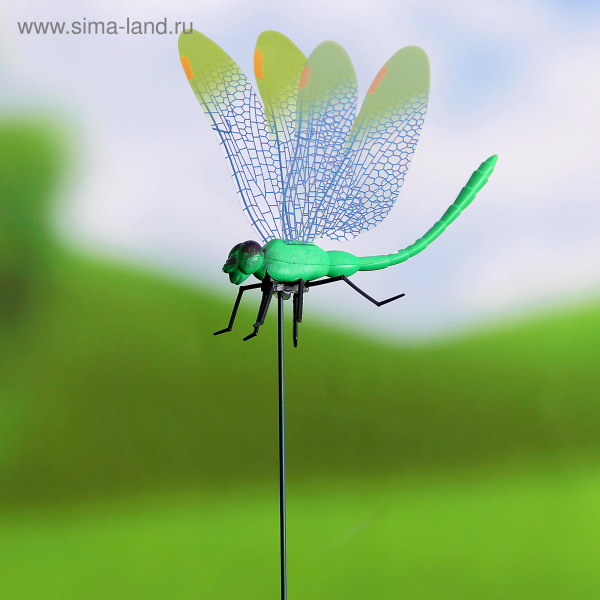 Декоративный штекер "Стрекоза с прозрачными крылышками" микс /1201405