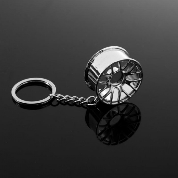 Брелок диск D-2 металл, хром/3043509