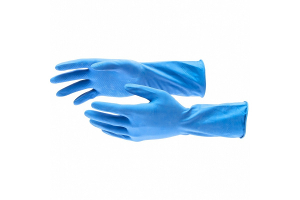 Перчатки хозяйственные, латексные c хлопковым напылением, S./67885