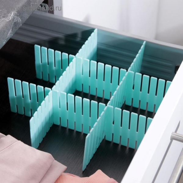 Органайзер-разделитель для ящиков, 4 шт, цвет МИКС/1857924