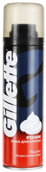 Пена для бритья ЖИЛЛЕТТ 200мл Регуляр