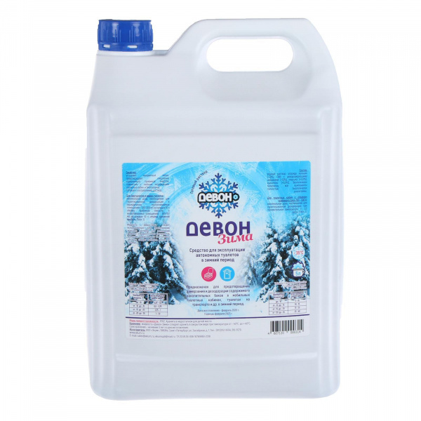 Жидкость для биотуалета нижнего бака, зимняя, 5 л, «Девон-Зима»/4128701