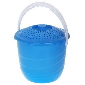 Ведро Practic lux (Практик люкс) с крышкой 10 л, голубая лагуна, BEROSSI