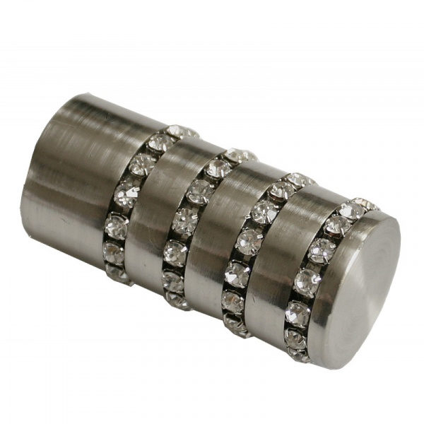 Наконечник Цилиндр со стразами сталь D20 (уп.2шт)
