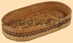 Тарелка "Рябинка" овальная береста 481148