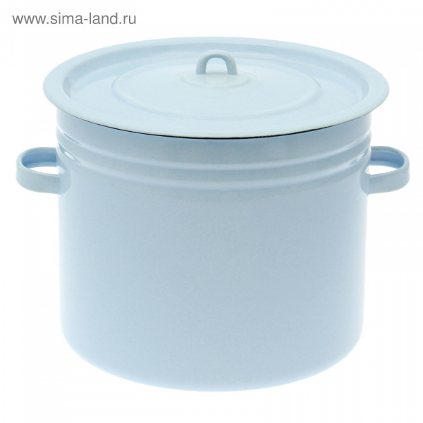 Кастрюля эмалированная 20 л серо-голубой 1737917