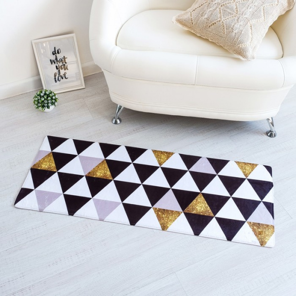 Ковер Этель "Геометрия" 45*120 см, велюр, поролон 400г/м2/3922873