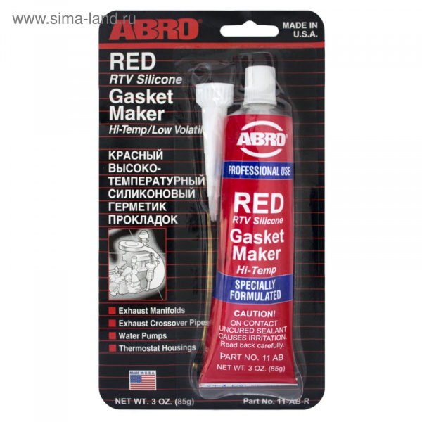 Герметик прокладок ABRO красный, 85 г 11-AB  2717376