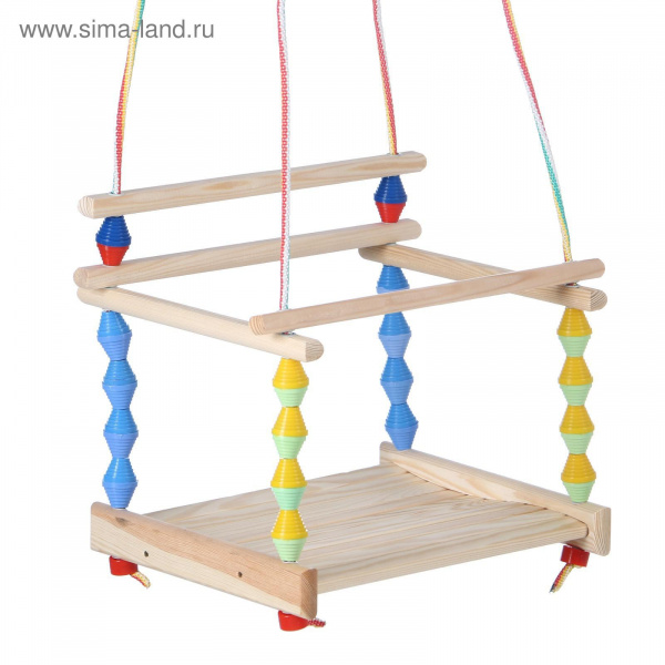 Качели детские подвесные "Волна", деревянные, сиденье 33×27см/4829494