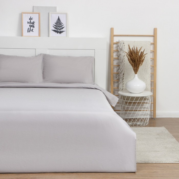 Постельное бельё LoveLife евро "Gray mist" 200х215 см, 225х240 см, 50х70± 3 см-2 шт, микроф/9444905