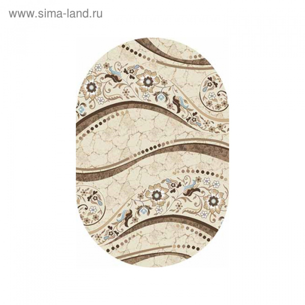 Ковёр овальный Valencia Deluxe d312, размер 100 х 200 см, цвет cream-brown/3842629