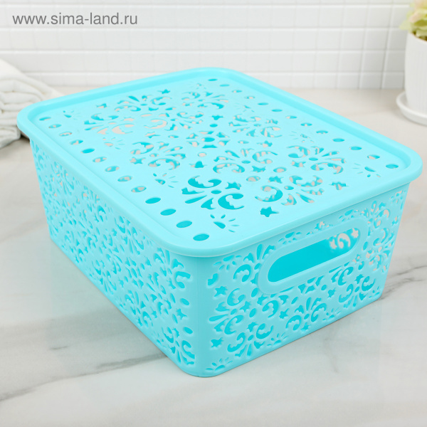 Контейнер для хранения 22х17х9,5см "Узор" МИКС   2844610