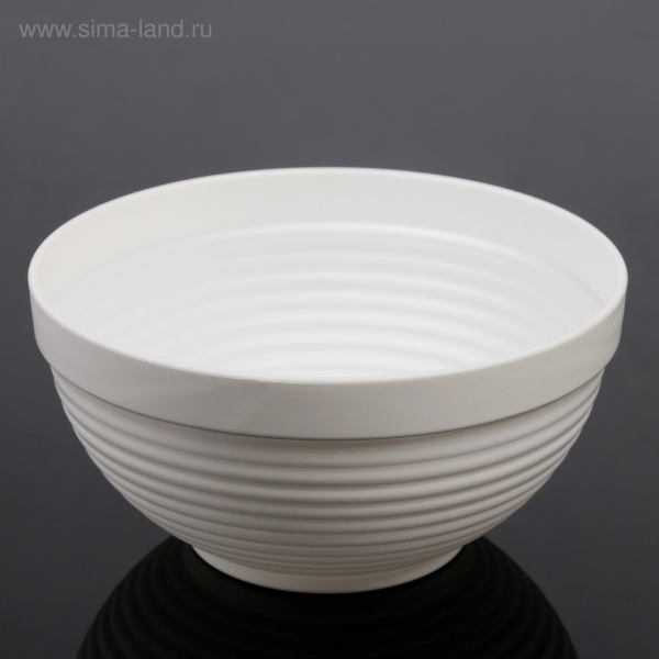 Горшок для цветов 1,3 л "Миска Парма", D=17 см, цвет белый/4047795