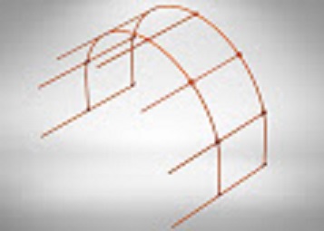 Удлинитель теплицы"Целина ТИП 2" 2х3х2,1 м. 1.0 м  фурнитура и крепеж в комплекте (без поликорбаната