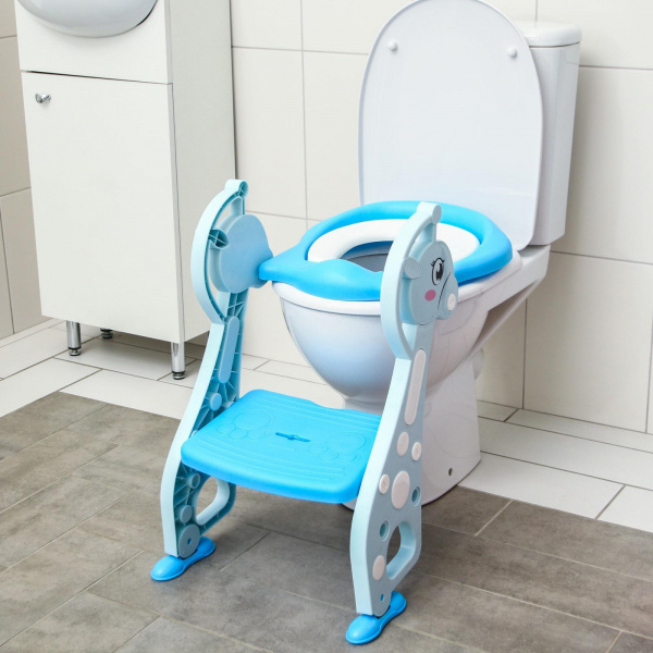 Детское сиденье на унитаз «Лошадка», цвет голубой /6913450