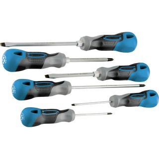 Набор отвёрток 6 шт, S2, трехкомпонентная рукоятка/12164