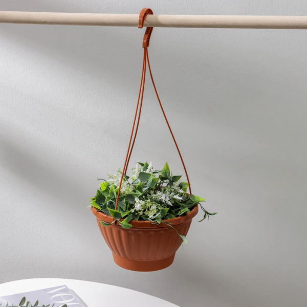 Кашпо уличное для цветов Альтернатива «Мирабель», 2.5 л, подвесное /2645147