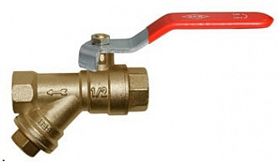 Кран шаровый с фильтром 3/4 латунь SER 3753