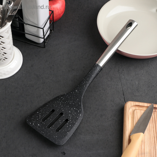Лопатка кухонная "Синара" 34,5см, цвет металлик 4685455