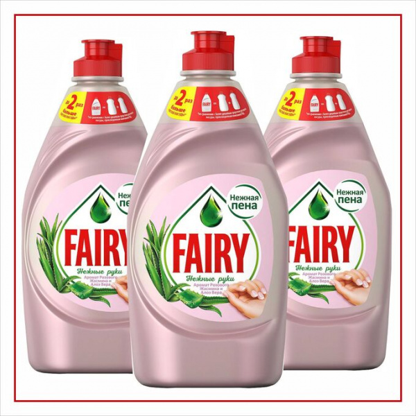 ФЕЙРИ для посуды 900мл Нежные руки Розовый Жасмин и Алоэ Вера