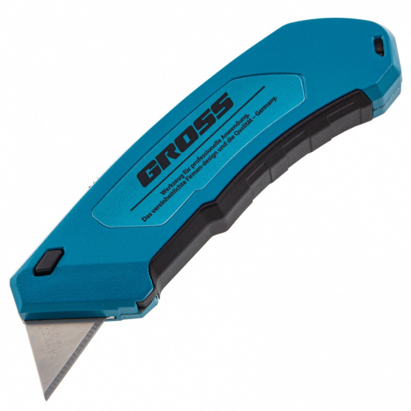 Нож 130 мм, алюминиевый корпус, выдвижное трапециевидное лезвие 18 мм (SK-5)