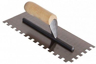 Гладилка нержавеющая сталь 280*130 зубч. 8*8 /05148