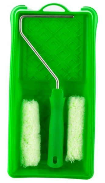 Малярный набор для работ по дереву: кювета 150 мм х 290 мм и мини-валик 110 мм/80454