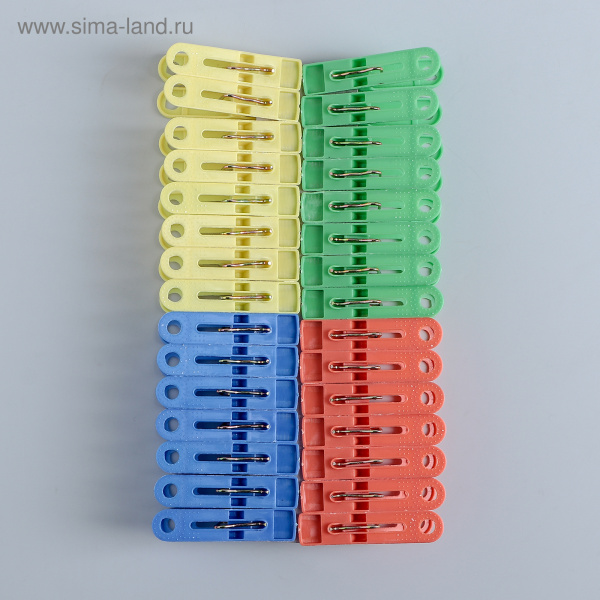 Набор прищепок бельевых 30шт 5см пластик/140244