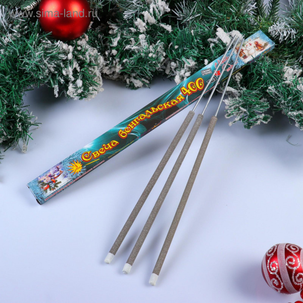 Бенгальские огни, 40 см, 3 штуки, "Новогодние"/5398040