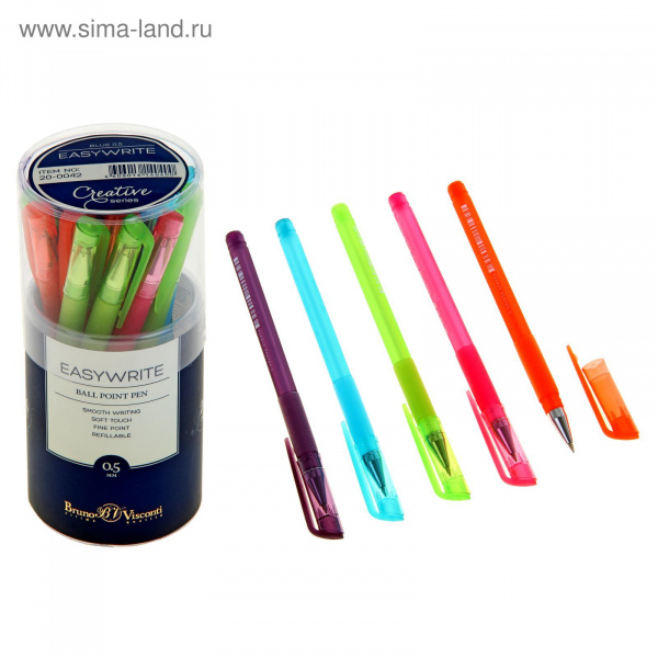 Ручка шариковая Bruno Visconti  0,5мм 5цв. микс 20-0042 /1113845