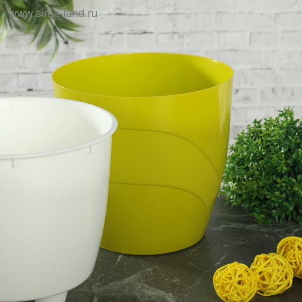 Горшок-кашпо 1,2л "Грация", фисташка 1694308