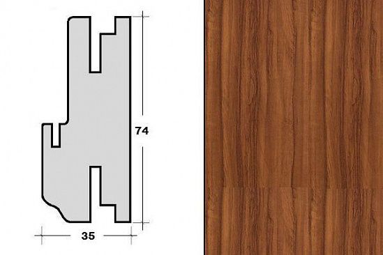 Заготовка телескопическая фигурная 35*74*2070 Орех Амари