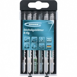 Набор полотен для электролобзика по дереву, 6шт., DIY, пластиковый кейс /78291