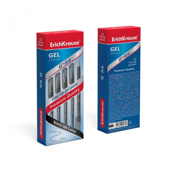 Ручка гелевая ErichKrause, цв. черный, узел 0.5 мм /2977062