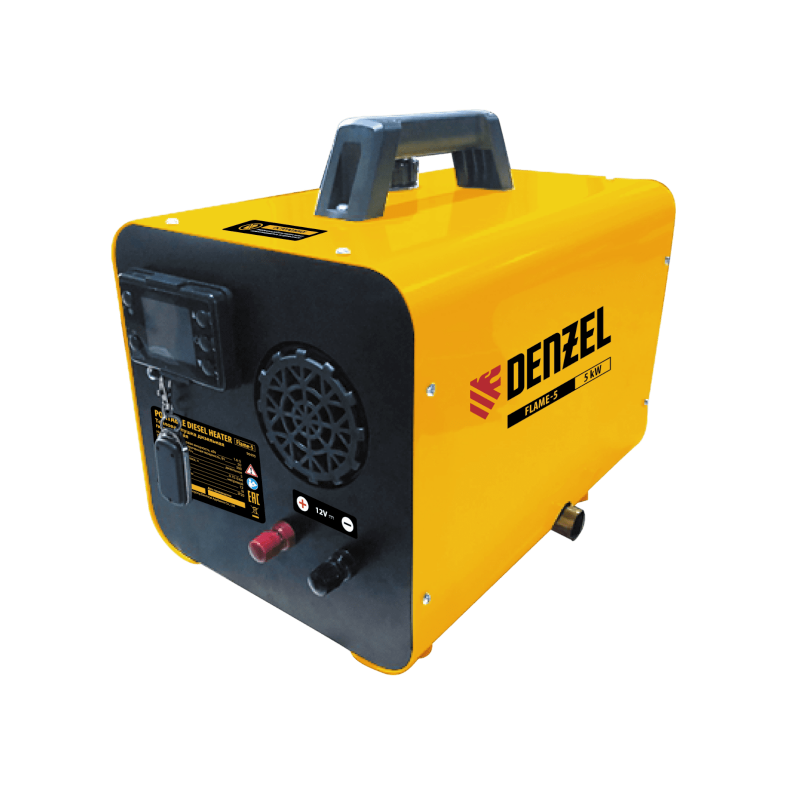 Дизельная тепловая портативная пушка Flame-5, 5кВт, 300м3/ч, непр.наг., циф. терм. Denzel/96495