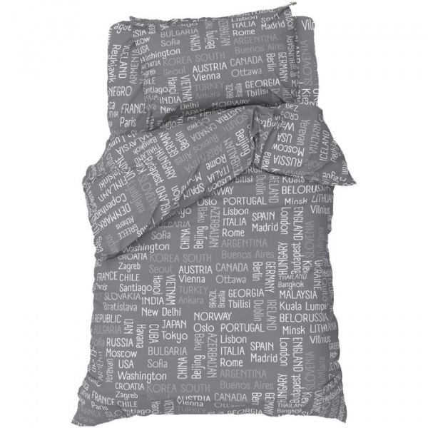 Постельное бельё Этель 1,5 сп «Города» 143х215 см, 150х214 см, 50х70 см -1 шт, 100% хлопок/7823087