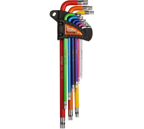 Набор шестигранных ключей AMIGO TORX 9 шт 77002