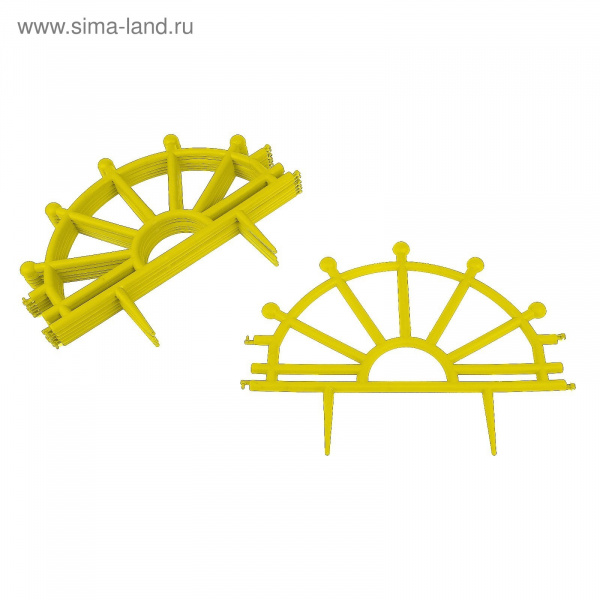 Ограждение 23х200см 7-секций, пластик, жёлтое, "Штурвал" /3304306